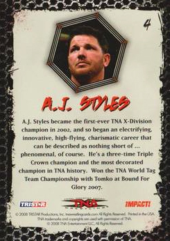 B3377- 2008 TRISTAR TNA Impact Cards 1-69 +Inserts -You Pick- 15+ FREE US SHIP - Picture 7 of 199
