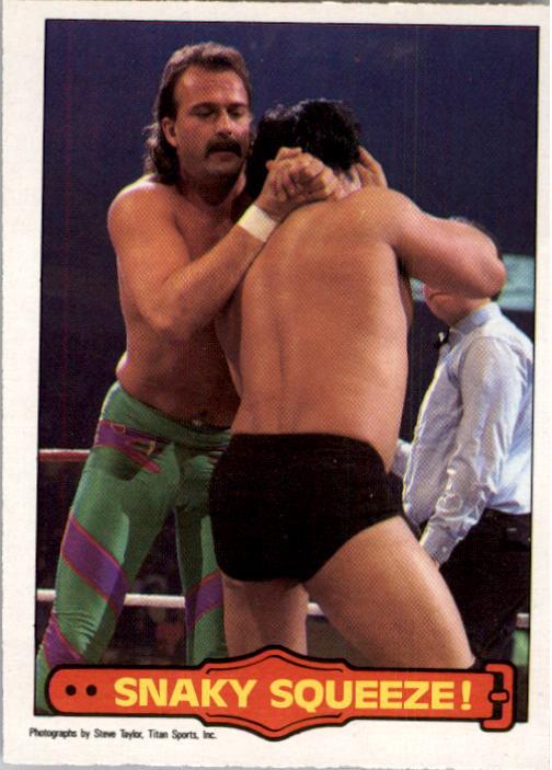 1985-86 O-Pee-Chee WWF Series 2 #10 Snaky Squeeze!