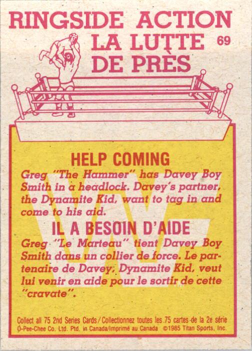 1985-86 O-Pee-Chee WWF Series 2 #69 Help Coming back image