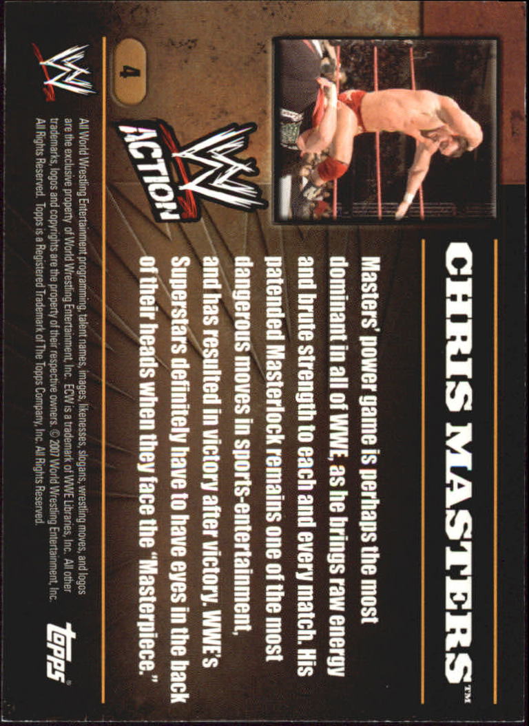 2007 Topps WWE Action #4 Chris Masters back image