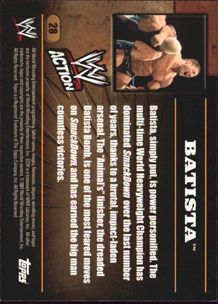 B7318- 2007 Topps WWE Action Wrestling Cards 1-90 -You Pick- 15+ FREE US SHIP - Picture 47 of 166