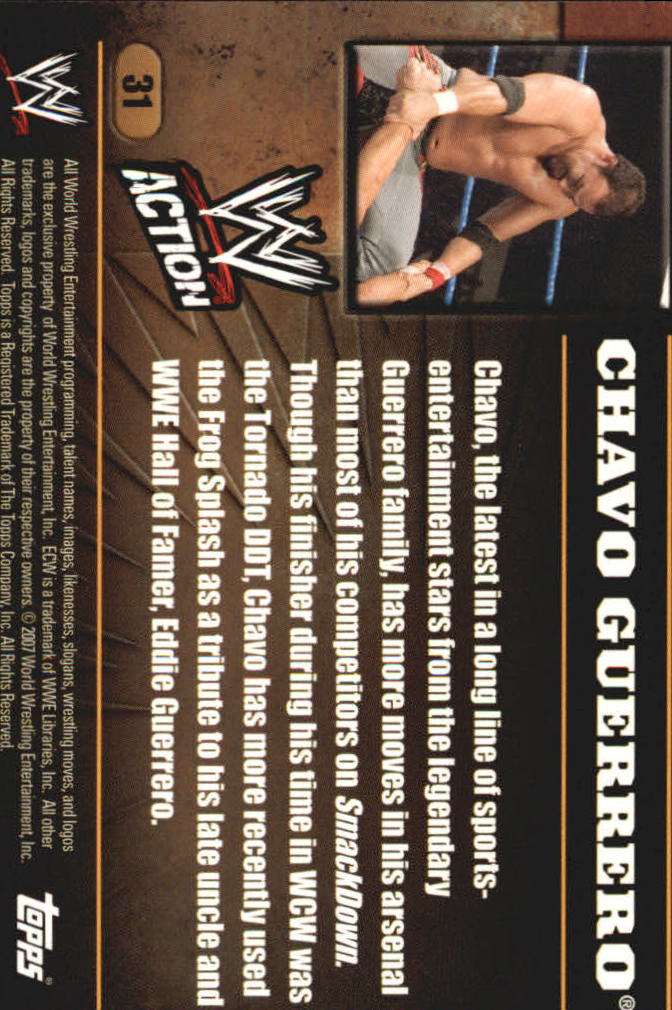 B7318- 2007 Topps WWE Action Wrestling Cards 1-90 -You Pick- 15+ FREE US SHIP - Picture 53 of 166