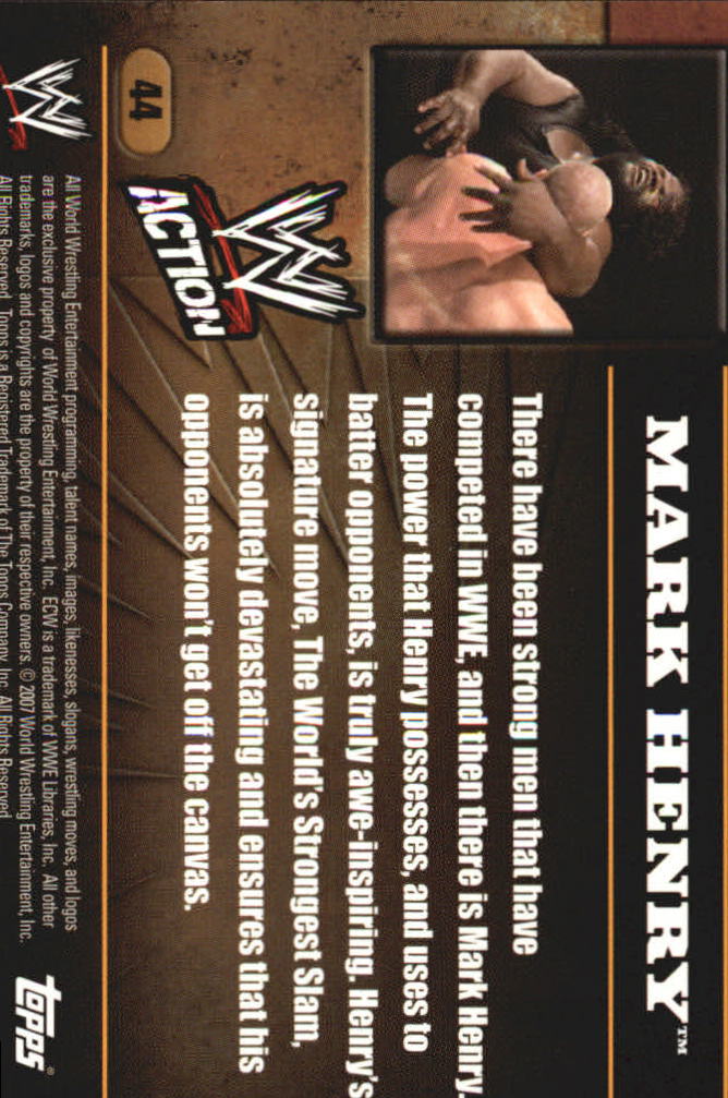 B7318- 2007 Topps WWE Action Wrestling Cards 1-90 -You Pick- 15+ FREE US SHIP - Picture 76 of 166