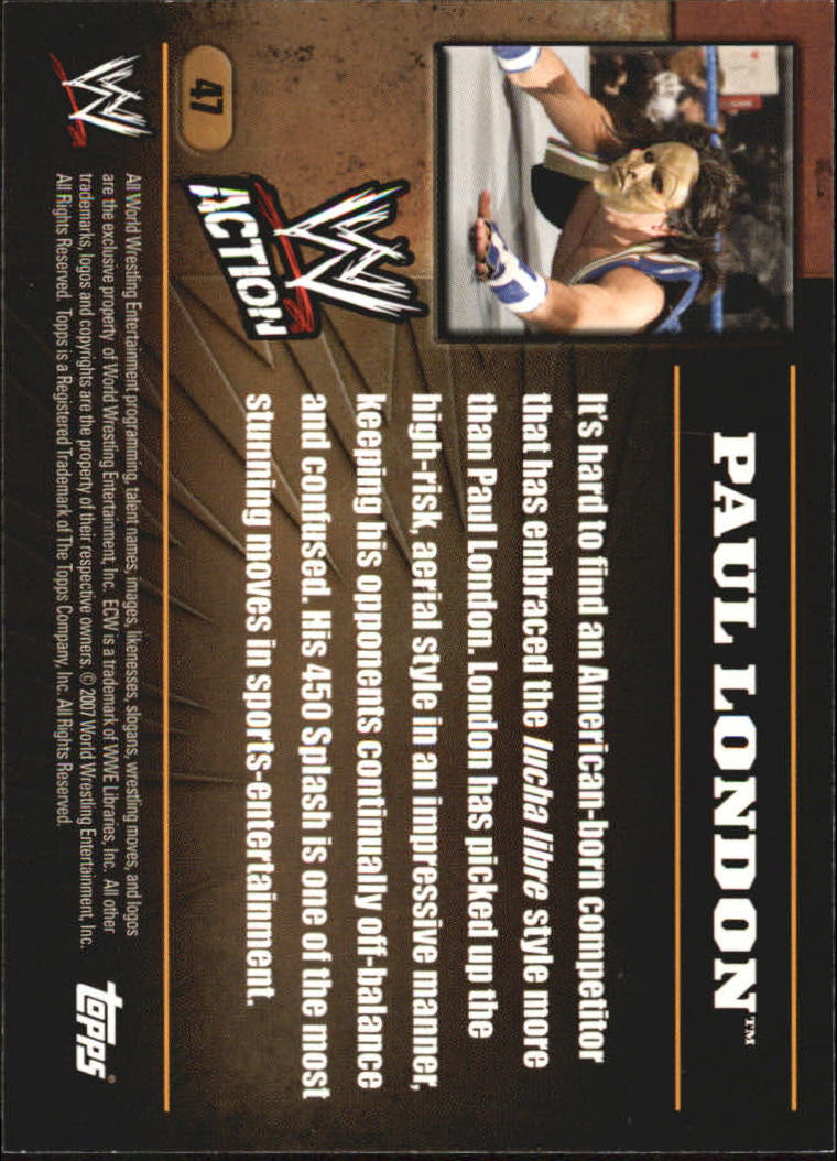 B7318- 2007 Topps WWE Action Wrestling Cards 1-90 -You Pick- 15+ FREE US SHIP - Picture 82 of 166