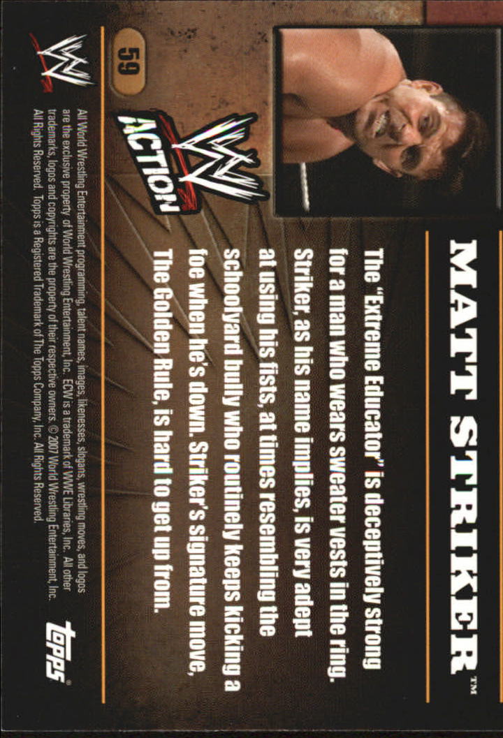 B7318- 2007 Topps WWE Action Wrestling Cards 1-90 -You Pick- 15+ FREE US SHIP - Picture 106 of 166