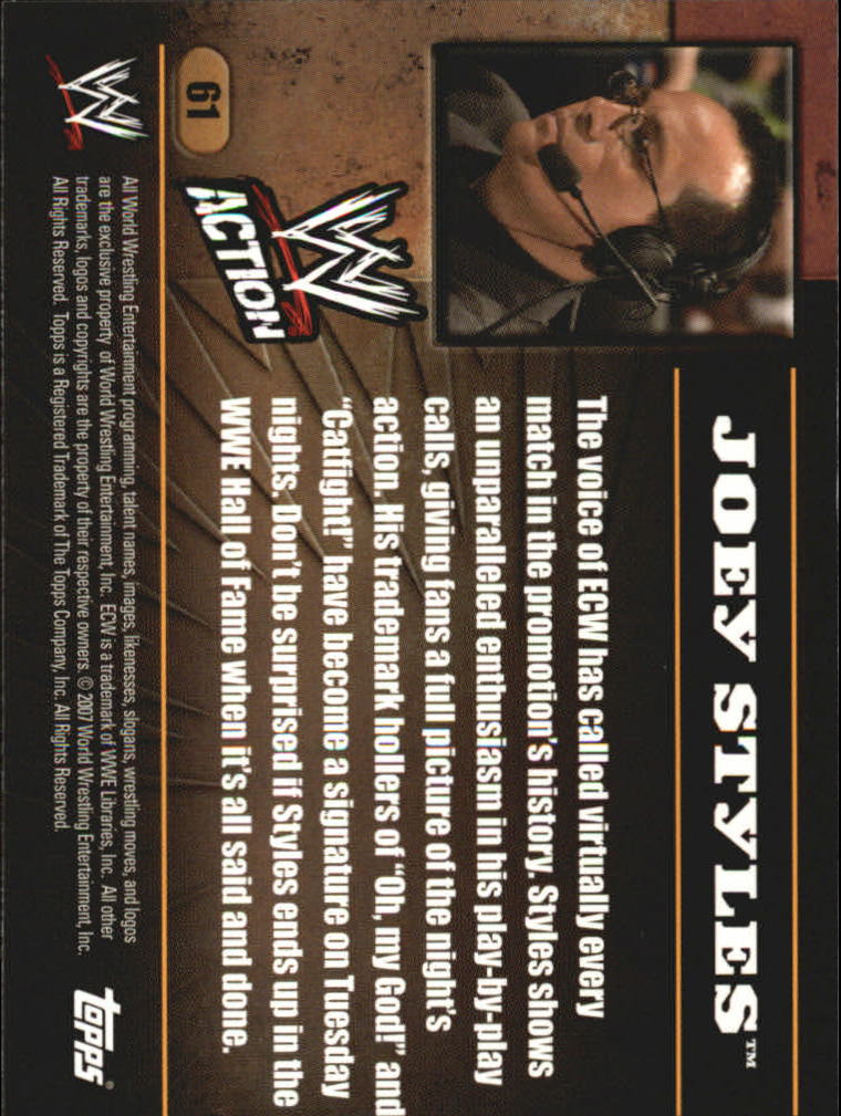 B7318- 2007 Topps WWE Action Wrestling Cards 1-90 -You Pick- 15+ FREE US SHIP - Picture 110 of 166
