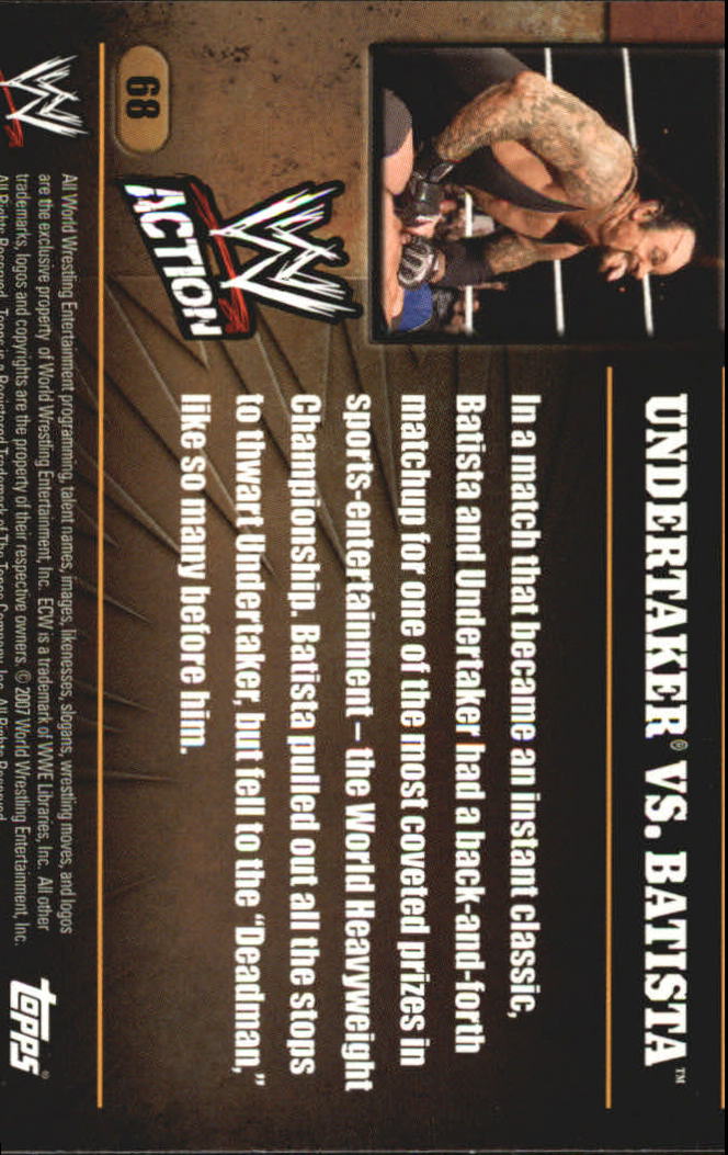 B7318- 2007 Topps WWE Action Wrestling Cards 1-90 -You Pick- 15+ FREE US SHIP - Picture 122 of 166