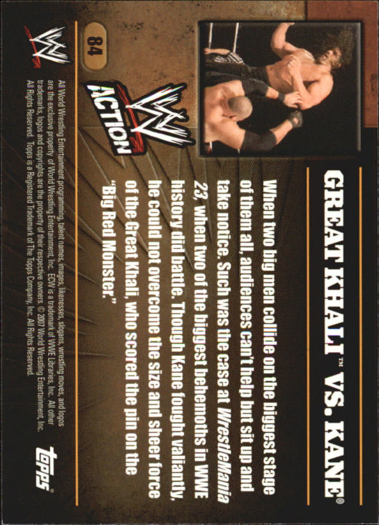 B7318- 2007 Topps WWE Action Wrestling Cards 1-90 -You Pick- 15+ FREE US SHIP - Picture 154 of 166