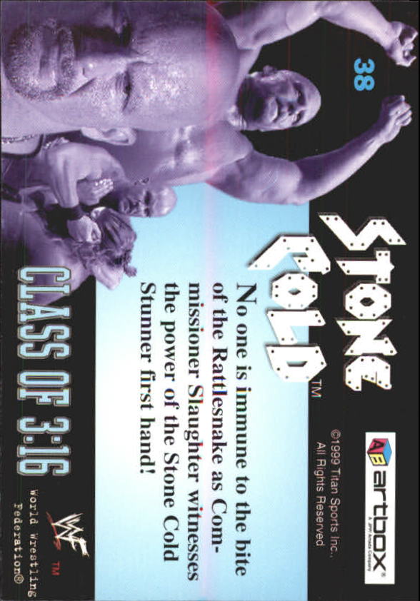 1999 Artbox WWF MotionCardz #38 Stone Cold Steve Austin back image