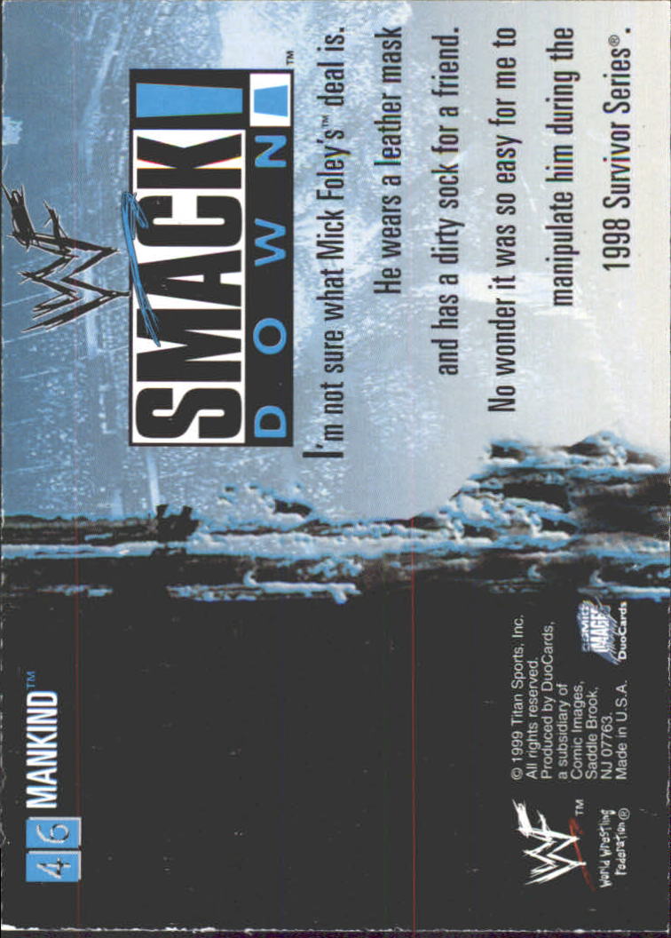 1999 Comic Images WWF SmackDown #46 Mankind back image