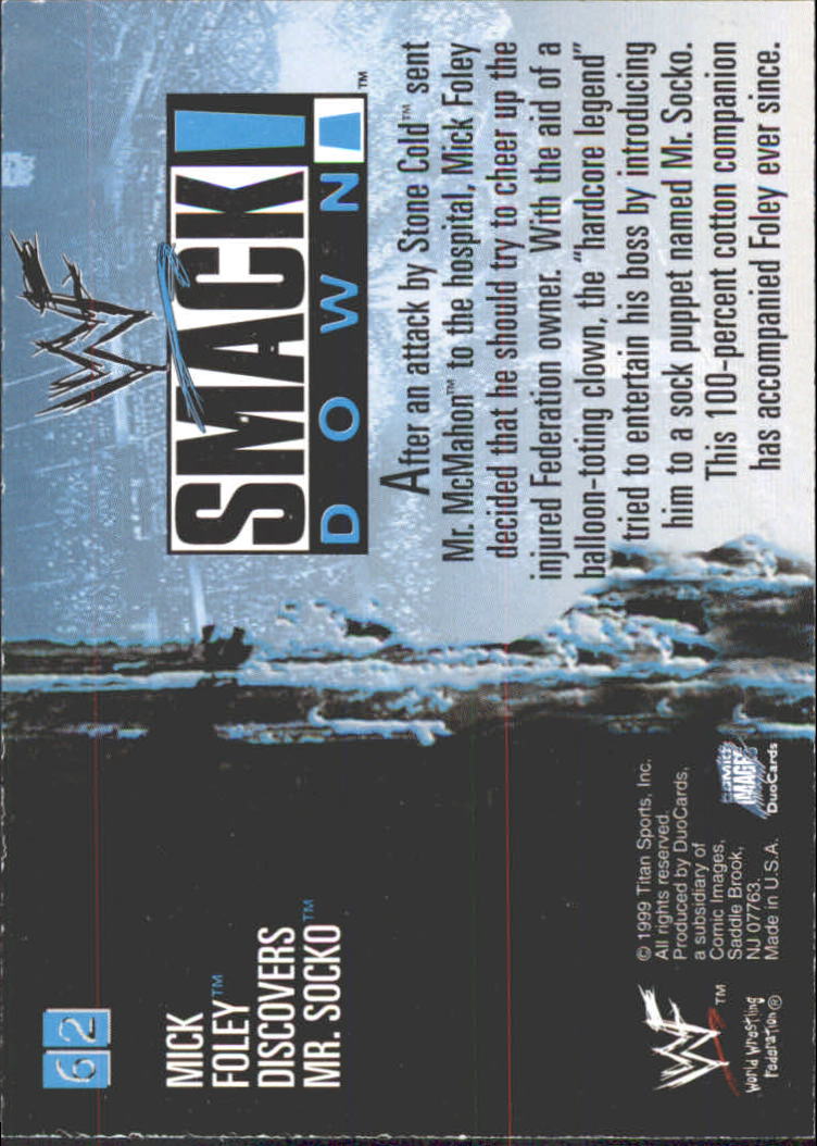 1999 Comic Images WWF SmackDown #62 Mankind/Vince McMahon back image