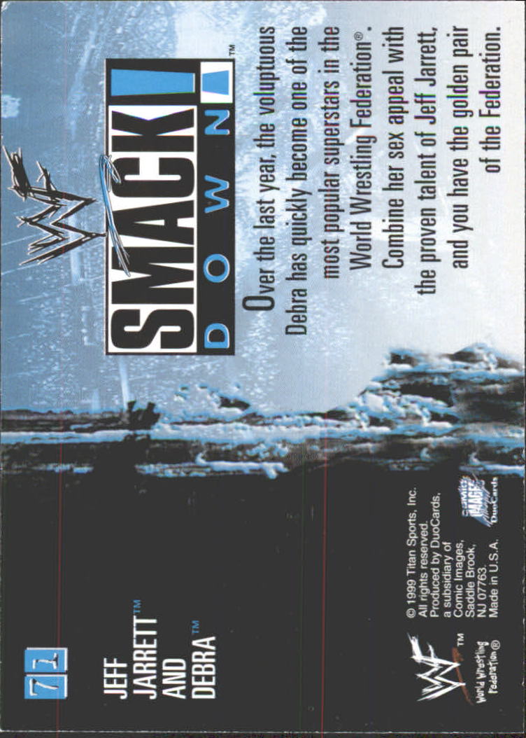 1999 Comic Images WWF SmackDown #71 Jeff Jarrett/Debra back image