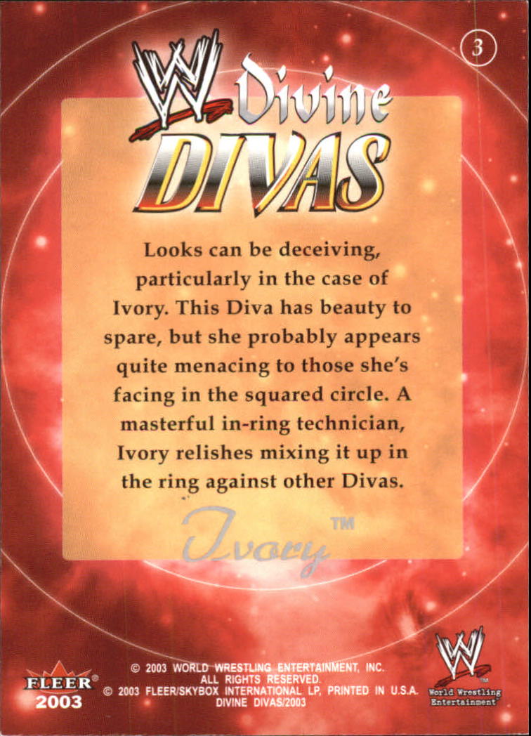 2003 Fleer WWE Divine Divas #3 Ivory back image