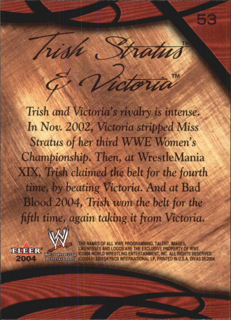 2004 Fleer WWE Divine Divas 2005 #53 Stratus/Victoria CF 