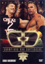 2004 Fleer WWE WrestleMania XX Champions and Contenders #6 Eddie Guerrero/Test