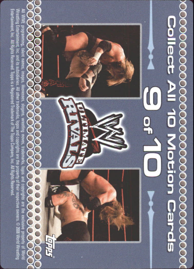 2008 Topps WWE Ultimate Rivals Motion Cards #9 Triple H vs. Umaga back image