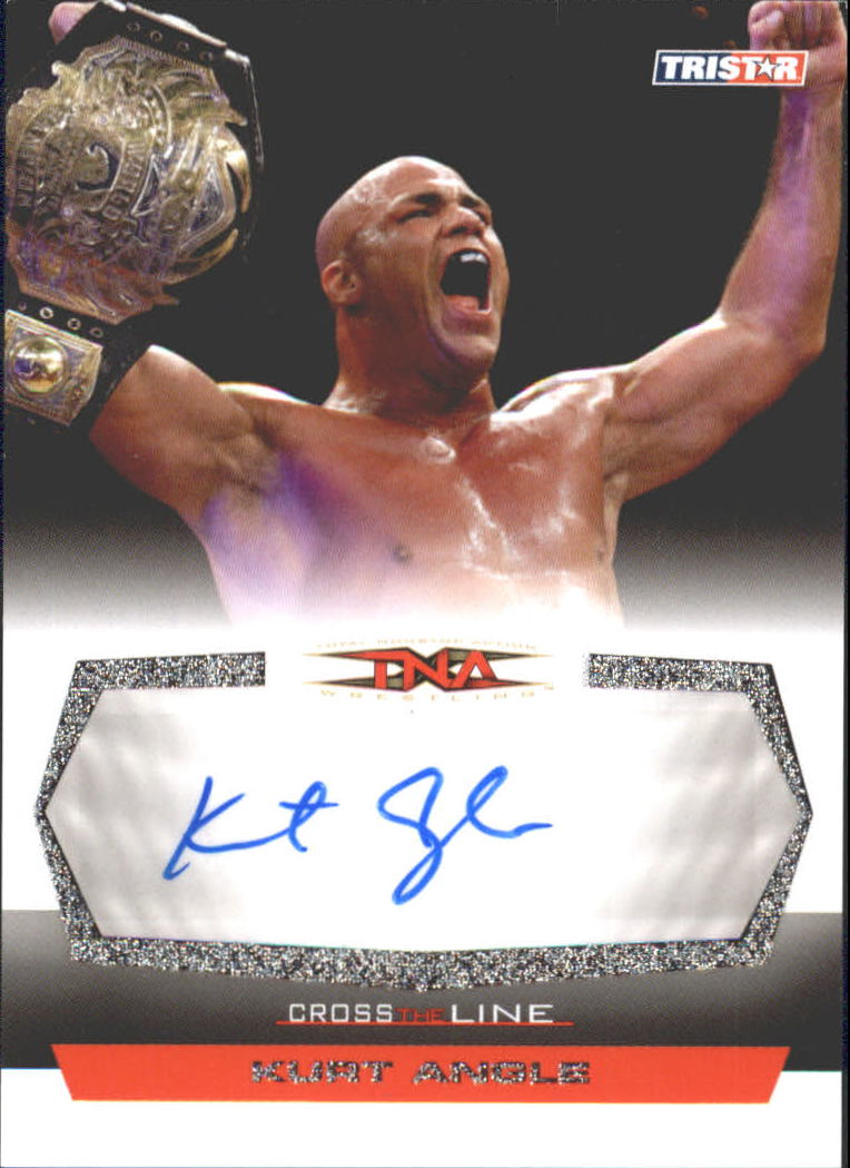 2008 TRISTAR TNA Cross the Line Autographs Silver #CKA Kurt Angle