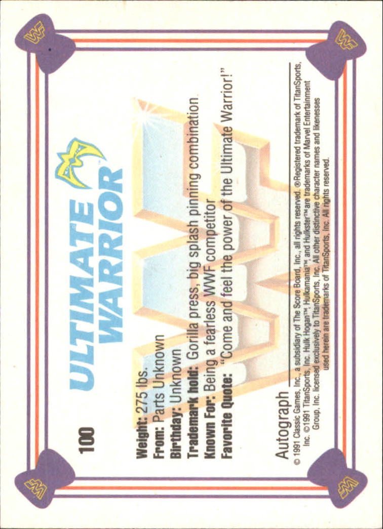 B1105- 1991 Classic WWF Superstars Wrestling 1-150 -You Pick- 15+ FREE US SHIP - Picture 65 of 110