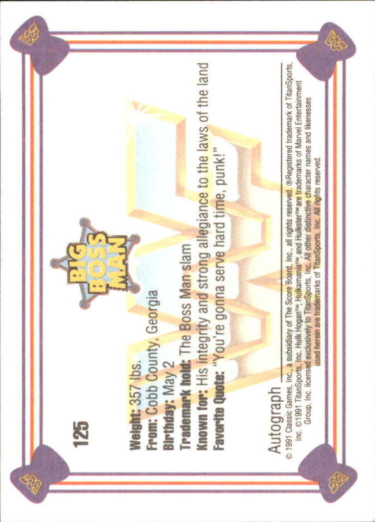 B1105- 1991 Classic WWF Superstars Wrestling 1-150 -You Pick- 15+ FREE US SHIP - Picture 87 of 110