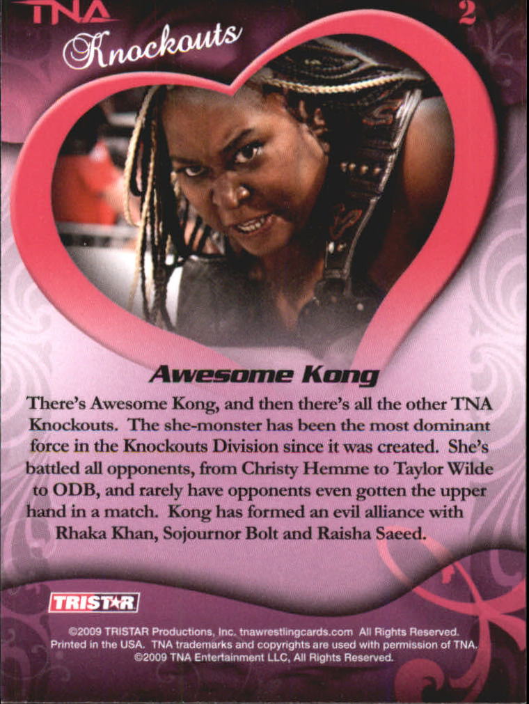 2009 TRISTAR TNA Knockouts #2 Awesome Kong KO back image