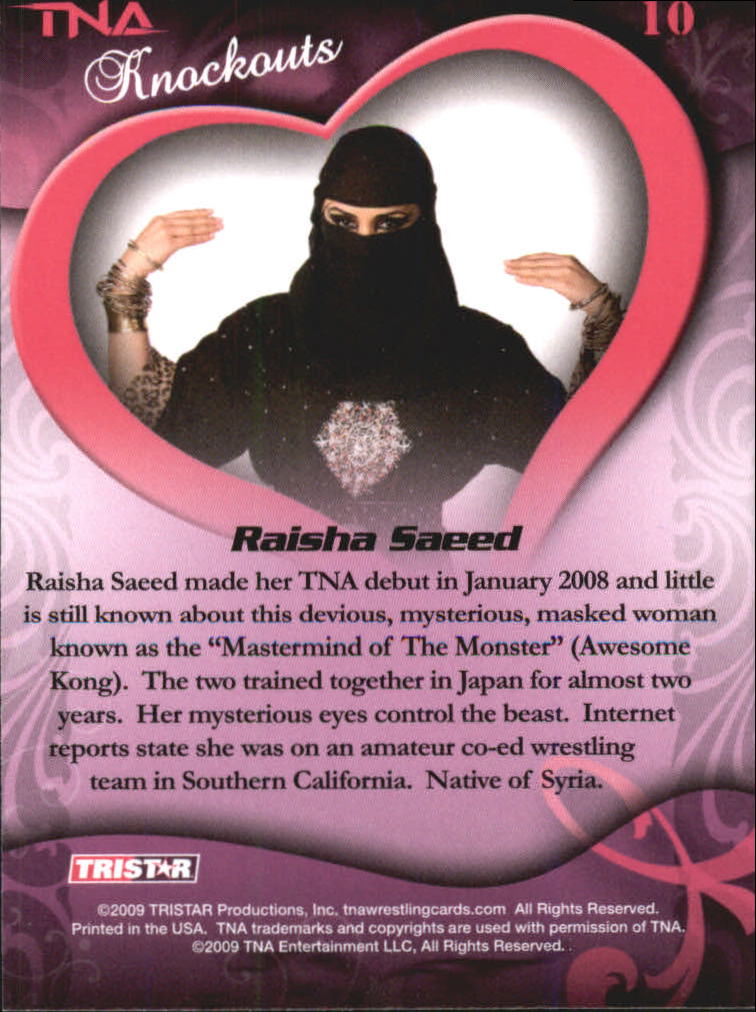 2009 TRISTAR TNA Knockouts #10 Raisha Saeed KO back image