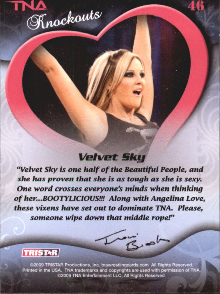 2009 TRISTAR TNA Knockouts #46 Velvet Sky TT back image