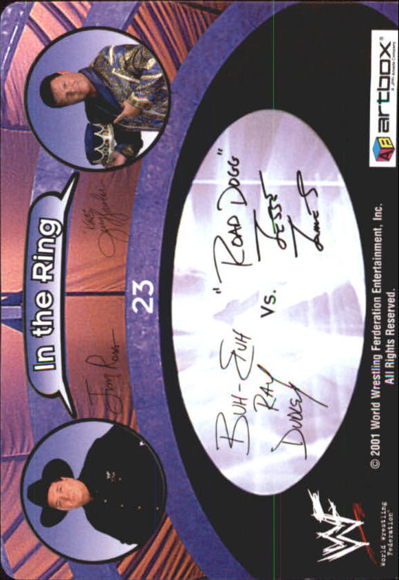 2001 Artbox WWF Slams! MotionCardz #23 Buh-Buh Ray Dudley vs. Road Dogg Jesse James back image