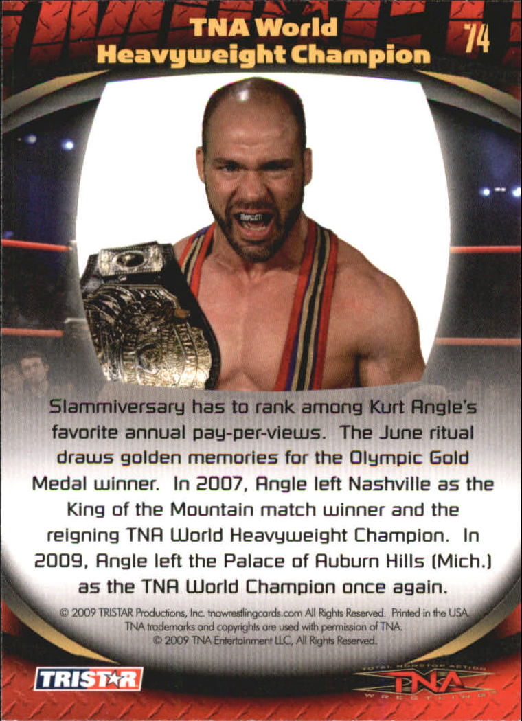 2009 TRISTAR TNA Impact #74 Kurt Angle back image