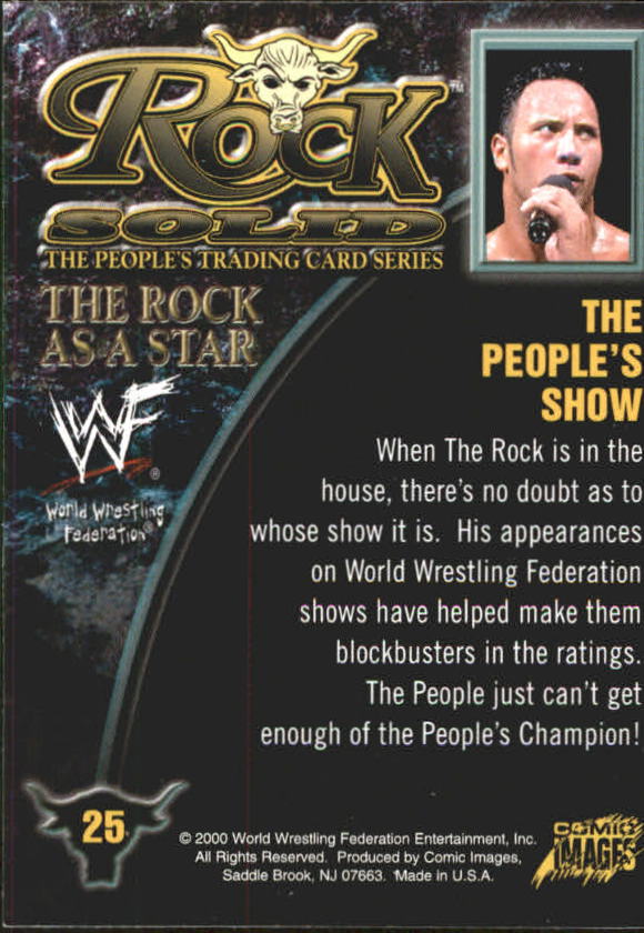 2000 Comic Images WWF Rock Solid #25 The People's Show back image