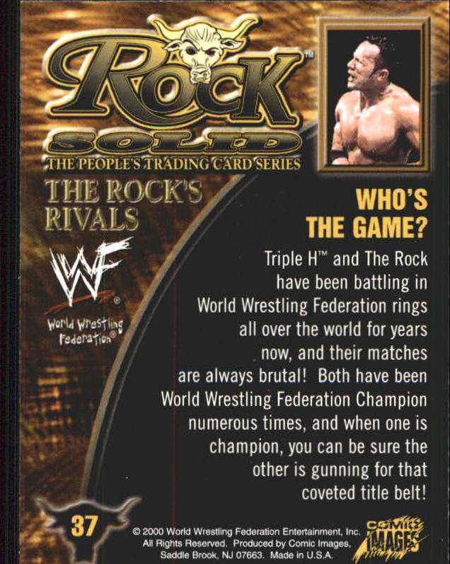 2000 Comic Images WWF Rock Solid #37 Who's The Game back image
