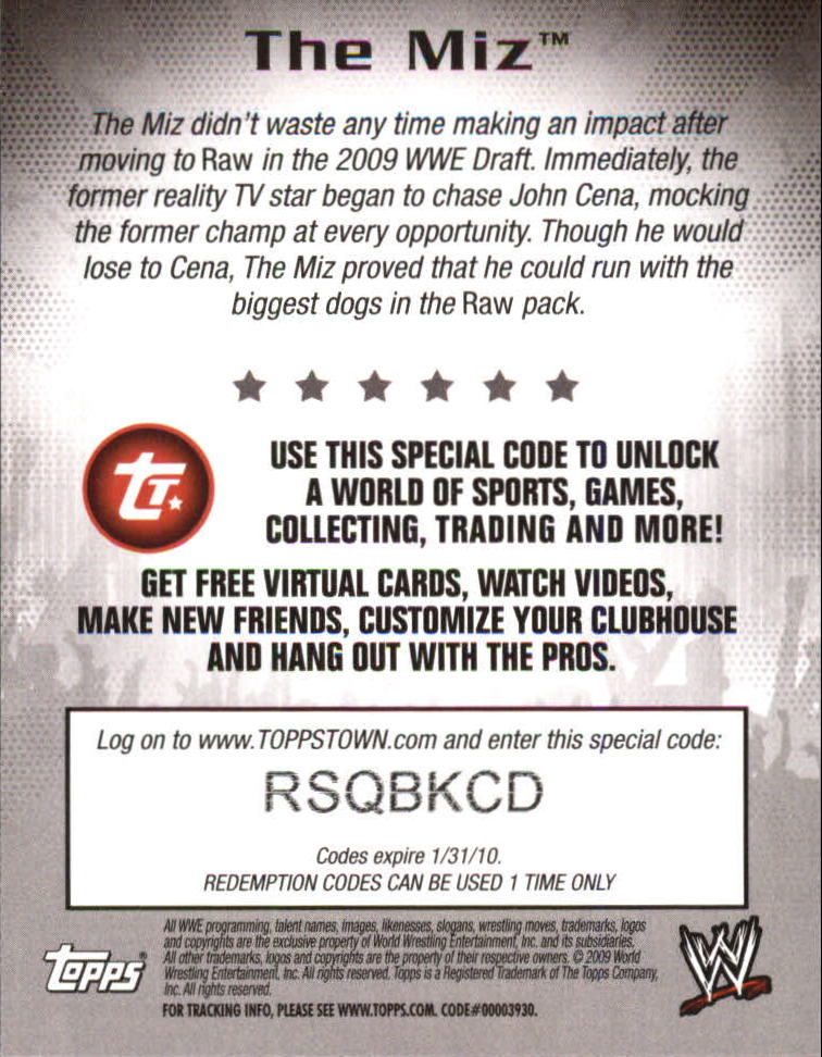 B2239- 2009 Topps WWE Wrestling Cards 1-90 +Inserts -You Pick- 15+ FREE US SHIP - Picture 88 of 88