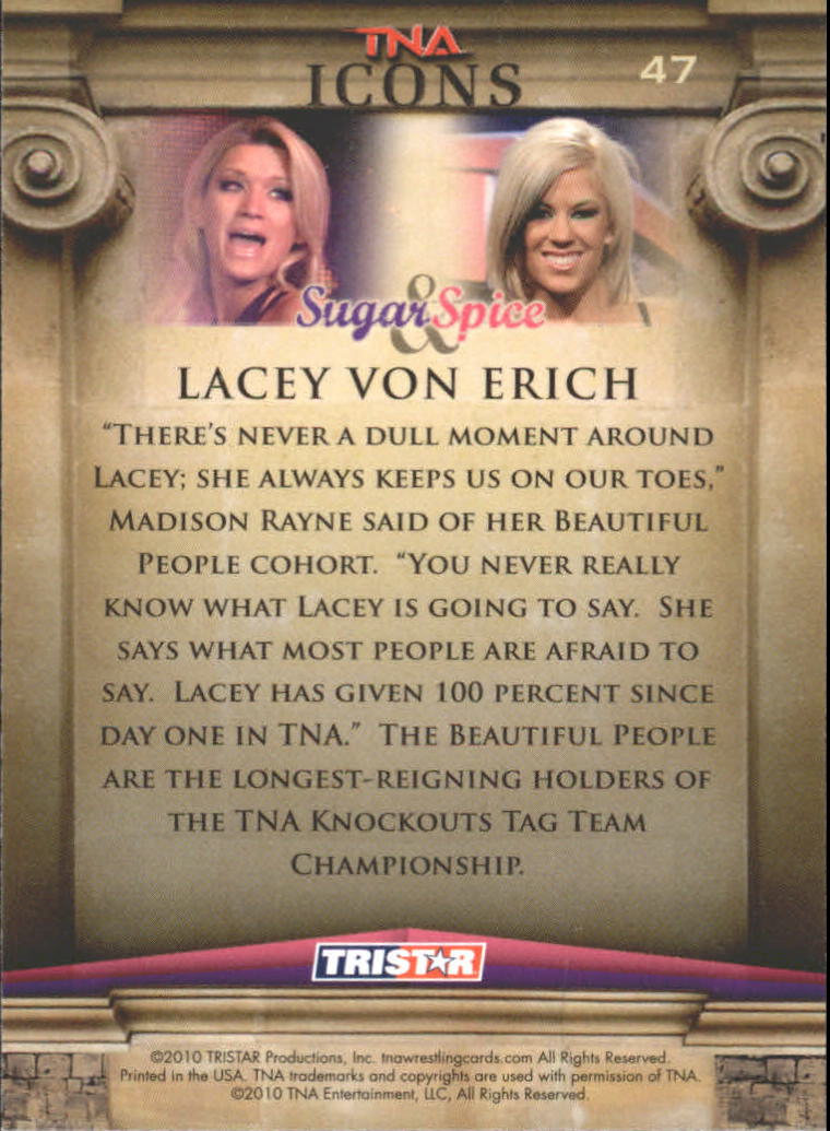 2010 TRISTAR TNA Icons 47 Lacey Von Erich RC NM MT