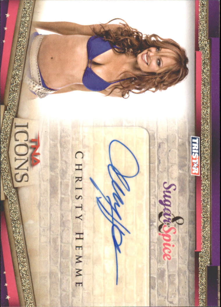 2010 TRISTAR TNA Icons Sugar and Spice Autographs Gold #SS8  Christy Hemme