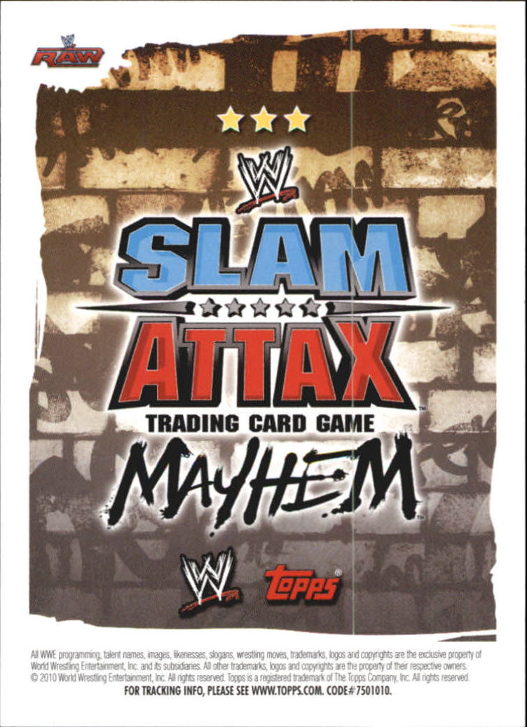 2010 Topps WWE Slam Attax Mayhem #15 Primo back image