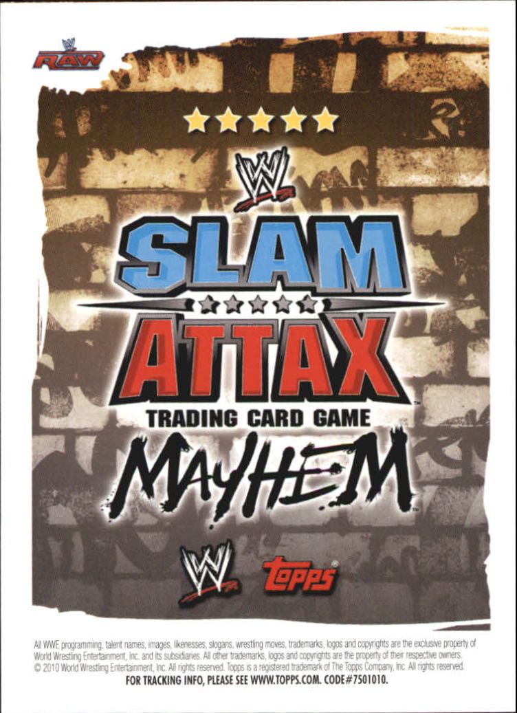 2010 Topps WWE Slam Attax Mayhem #24 Triple H back image