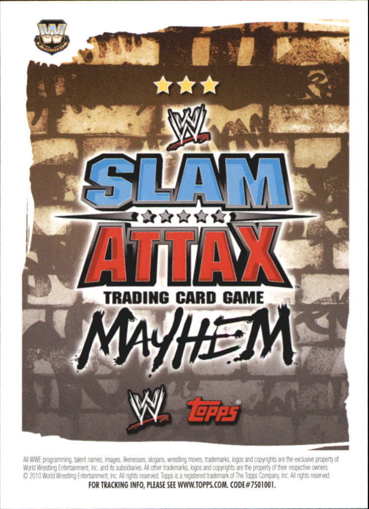 2010 Topps WWE Slam Attax Mayhem #103 Ravishing Rick Rude back image