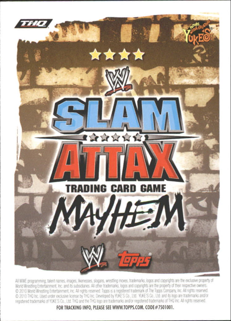 2010 Topps WWE Slam Attax Mayhem #159 The Miz back image