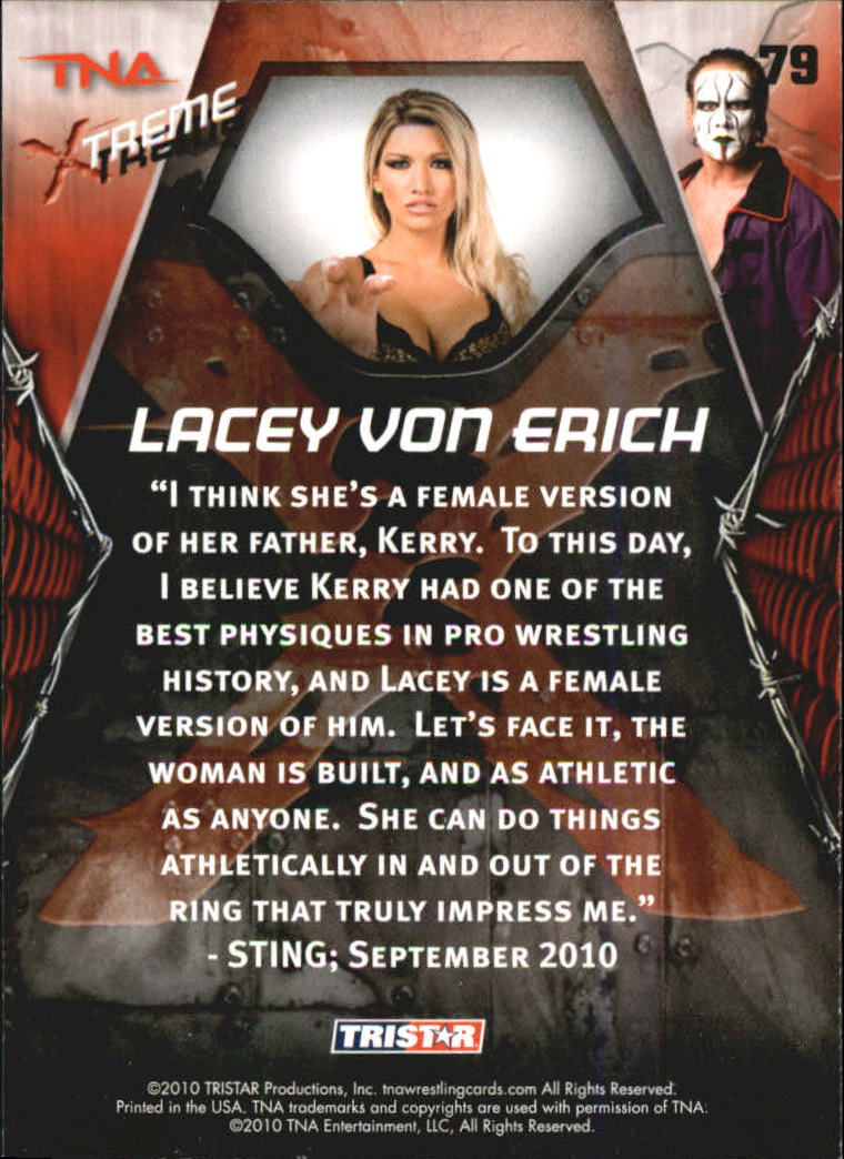 2010 TRISTAR TNA Xtreme #79 Lacey Von Erich/ Sting Speaks - NM-MT