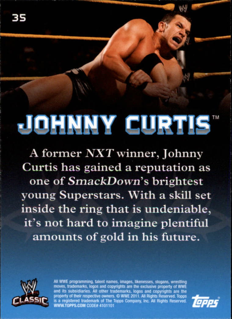 2011 Topps WWE Classic #35 Johnny Curtis back image