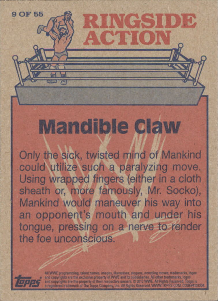 2012 Topps Heritage WWE Ringside Action #9 Mankind ...