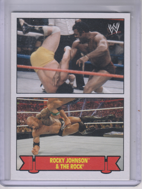 2012 Topps Heritage WWE Family History #4 Rocky Johnson & The Rock
