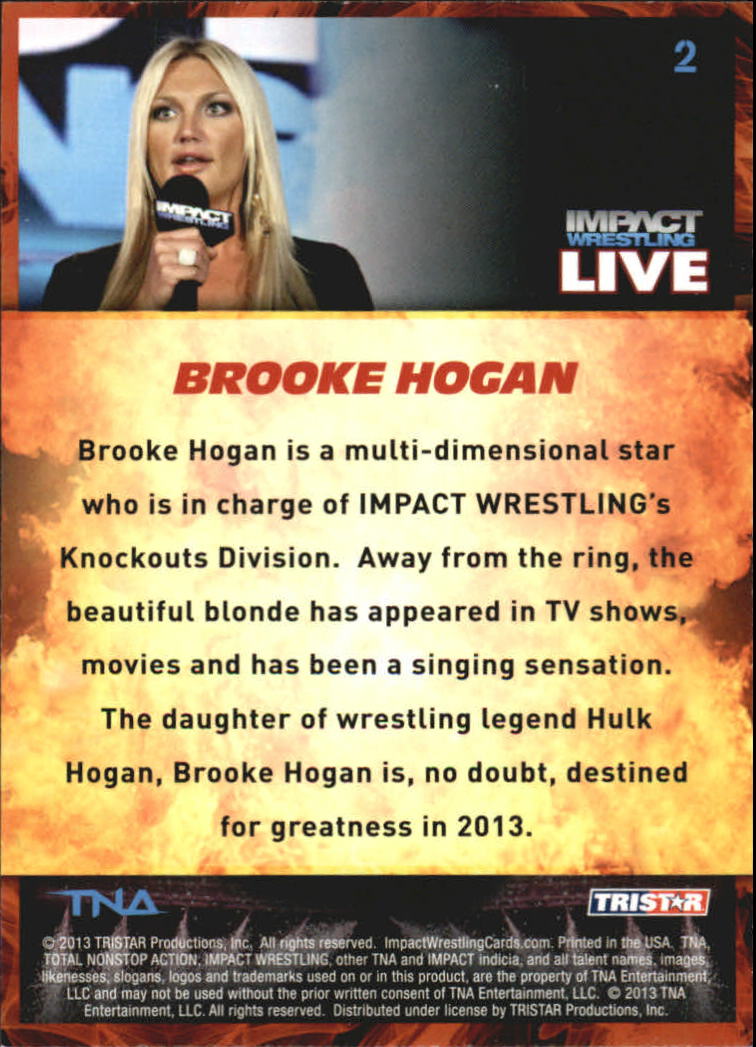 A4614- 2013 TRISTAR TNA Impact Live Card #s 1-99 -You Pick- 15+ FREE US SHIP - Picture 3 of 145