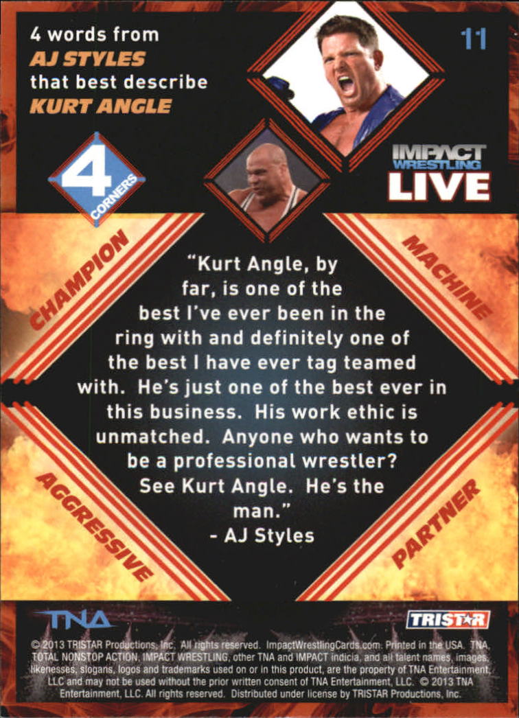 A4614- 2013 TRISTAR TNA Impact Live Card #s 1-99 -You Pick- 15+ FREE US SHIP - Picture 17 of 145