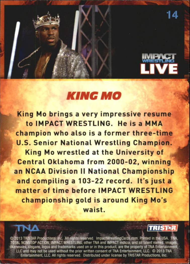 A4614- 2013 TRISTAR TNA Impact Live Card #s 1-99 -You Pick- 15+ FREE US SHIP - Picture 23 of 145