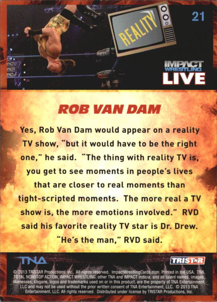 A4614- 2013 TRISTAR TNA Impact Live Card #s 1-99 -You Pick- 15+ FREE US SHIP - Picture 37 of 145