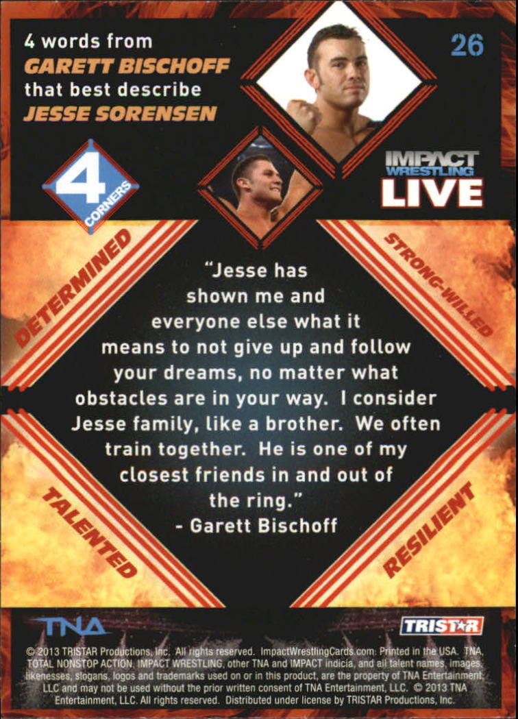 A4614- 2013 TRISTAR TNA Impact Live Card #s 1-99 -You Pick- 15+ FREE US SHIP - Picture 45 of 145