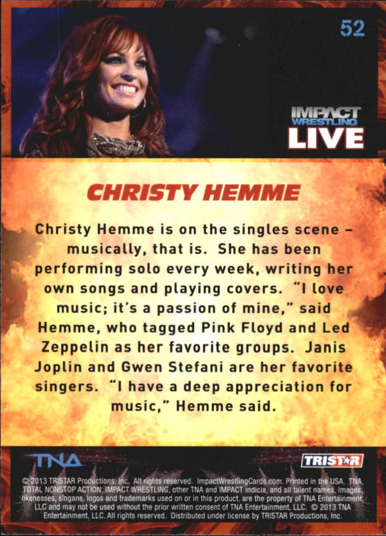 A4614- 2013 TRISTAR TNA Impact Live Card #s 1-99 -You Pick- 15+ FREE US SHIP - Picture 75 of 145