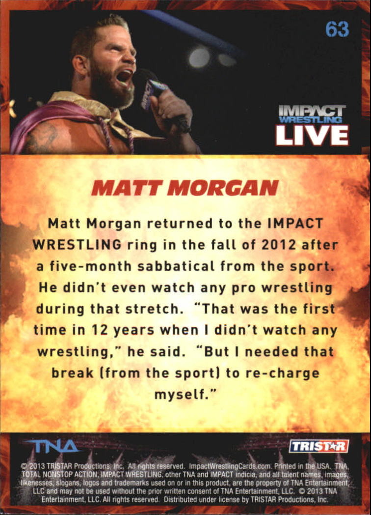 A4614- 2013 TRISTAR TNA Impact Live Card #s 1-99 -You Pick- 15+ FREE US SHIP - Picture 87 of 145