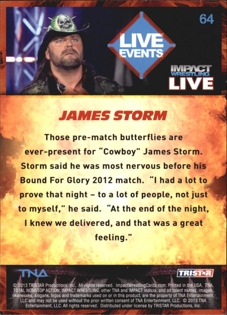 A4614- 2013 TRISTAR TNA Impact Live Card #s 1-99 -You Pick- 15+ FREE US SHIP - Picture 89 of 145