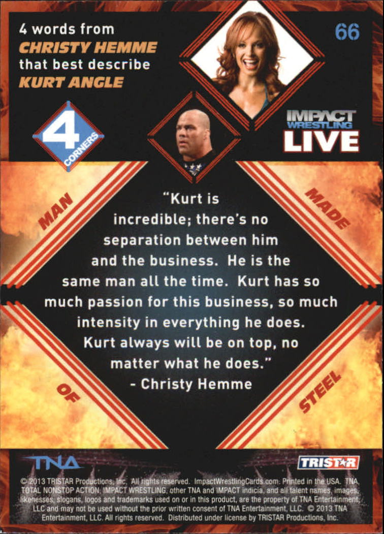 A4614- 2013 TRISTAR TNA Impact Live Card #s 1-99 -You Pick- 15+ FREE US SHIP - Picture 93 of 145